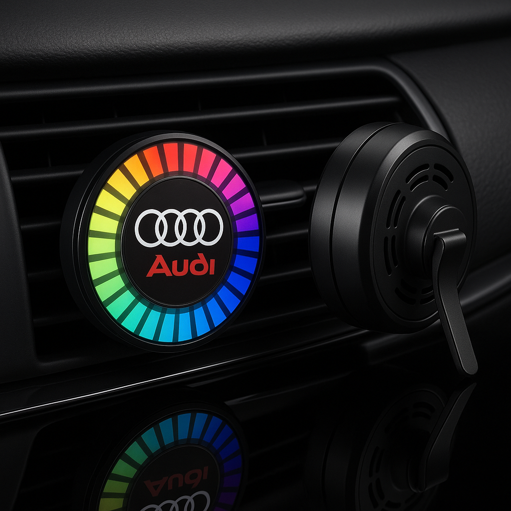 LED-autolamp met muzieksynchronisatie en logo (met aromadiffuser)