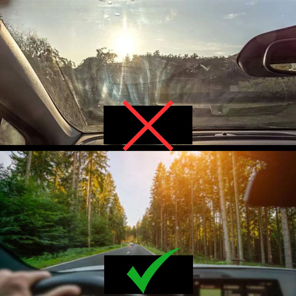 Ruitenreiniger voor de auto (inclusief 2 microvezeldoeken)