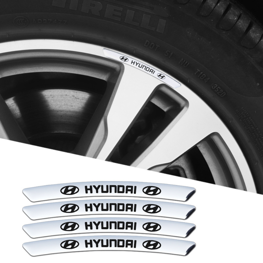 Set van 4 stickers voor lichtmetalen velgen