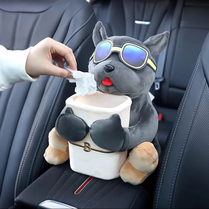 2-in-1 Scatola Portaoggetti Animata per Bracciolo Auto