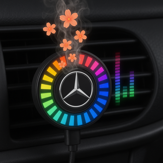 LED-autolamp met muzieksynchronisatie en logo (met aromadiffuser)