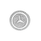 Set van 3 ringen met kristallen voor auto startknop