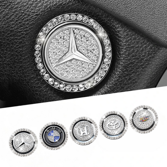 Set van 3 ringen met kristallen voor auto startknop