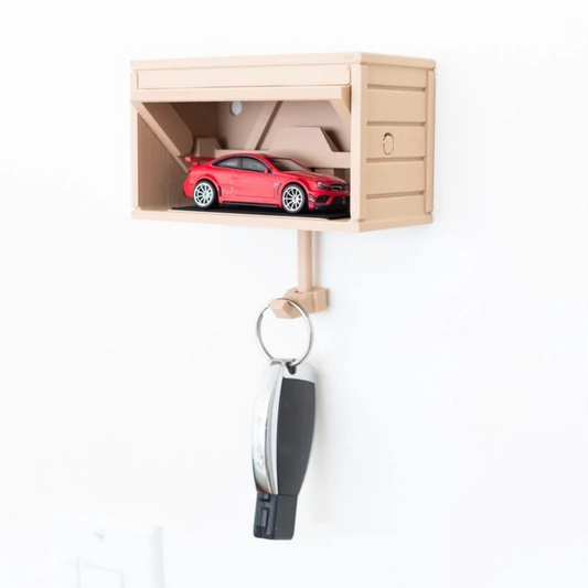 Muur sleutelhanger in de vorm van een garage