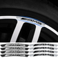 Set van 4 stickers voor lichtmetalen velgen