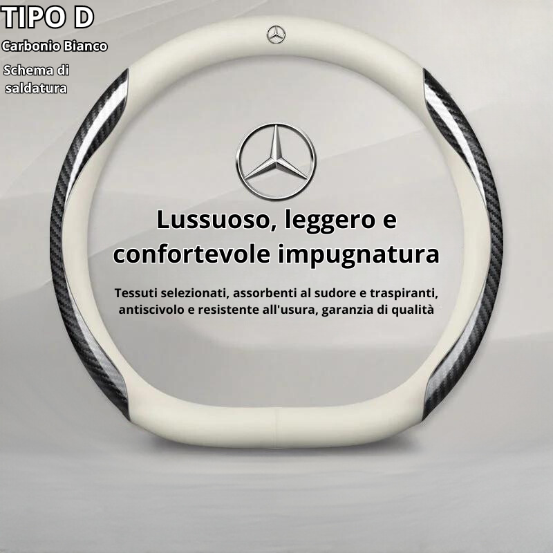 Copertura in Cuoio Personalizzata per Volante Auto